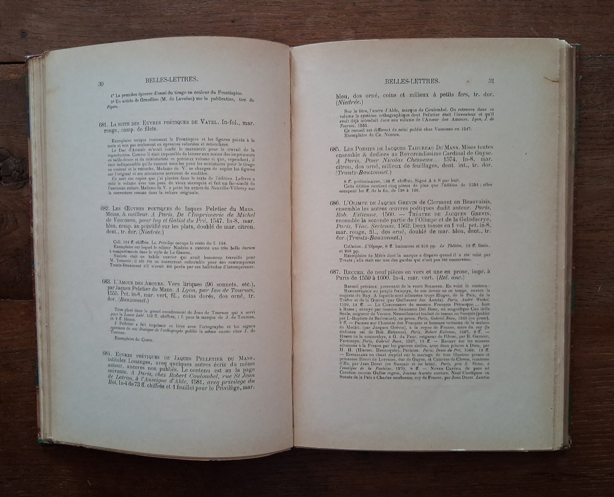 Set Of 3 Books On Bibliographies / 19th Century-photo-4