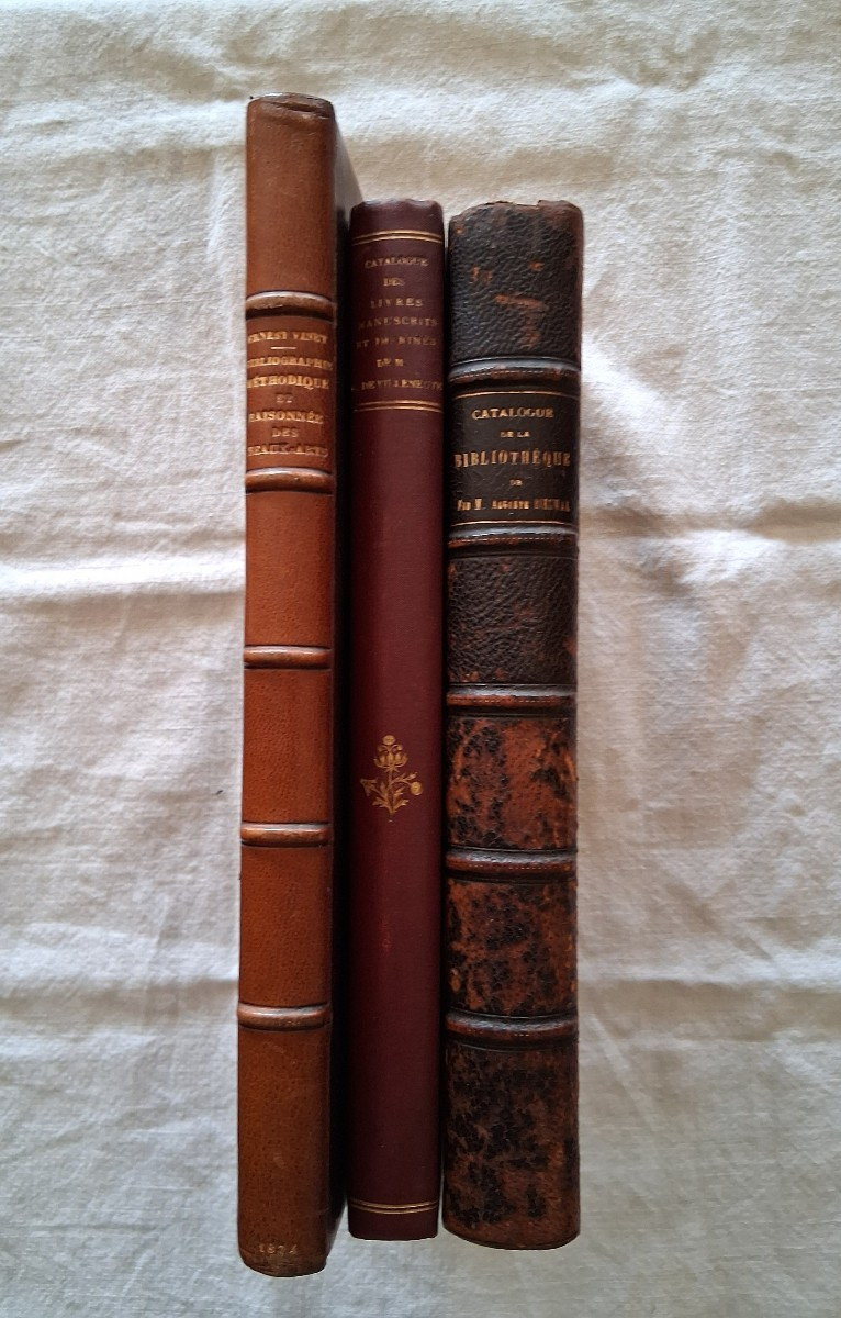 Set Of 3 Books On Bibliographies / 19th Century