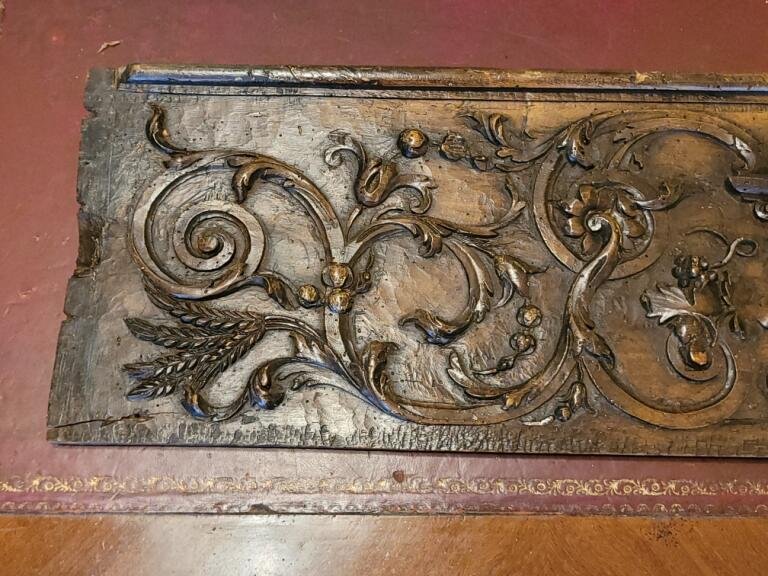 Pair Of Carved Wooden Panels / 17th Century-photo-2