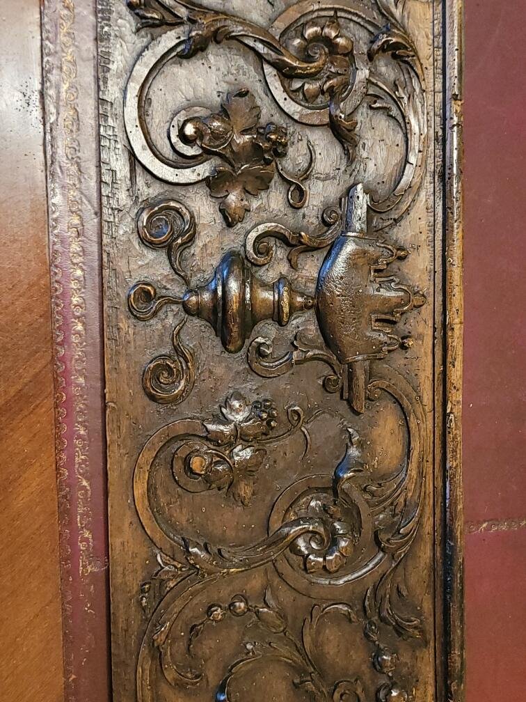 Pair Of Carved Wooden Panels / 17th Century-photo-3