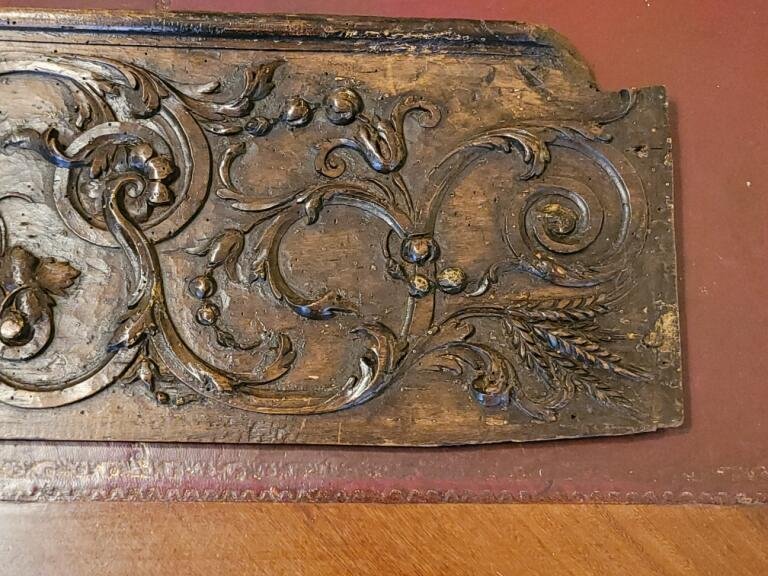 Pair Of Carved Wooden Panels / 17th Century-photo-4