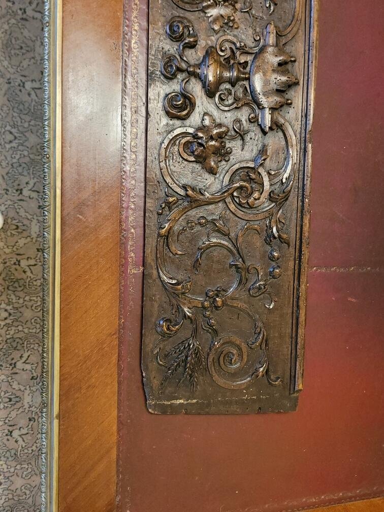 Pair Of Carved Wooden Panels / 17th Century-photo-3