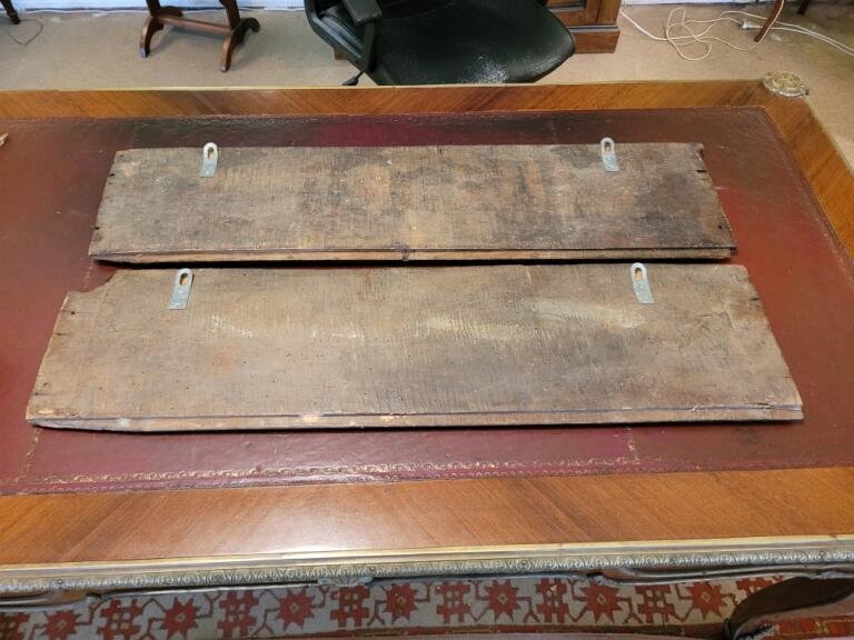 Pair Of Carved Wooden Panels / 17th Century-photo-4