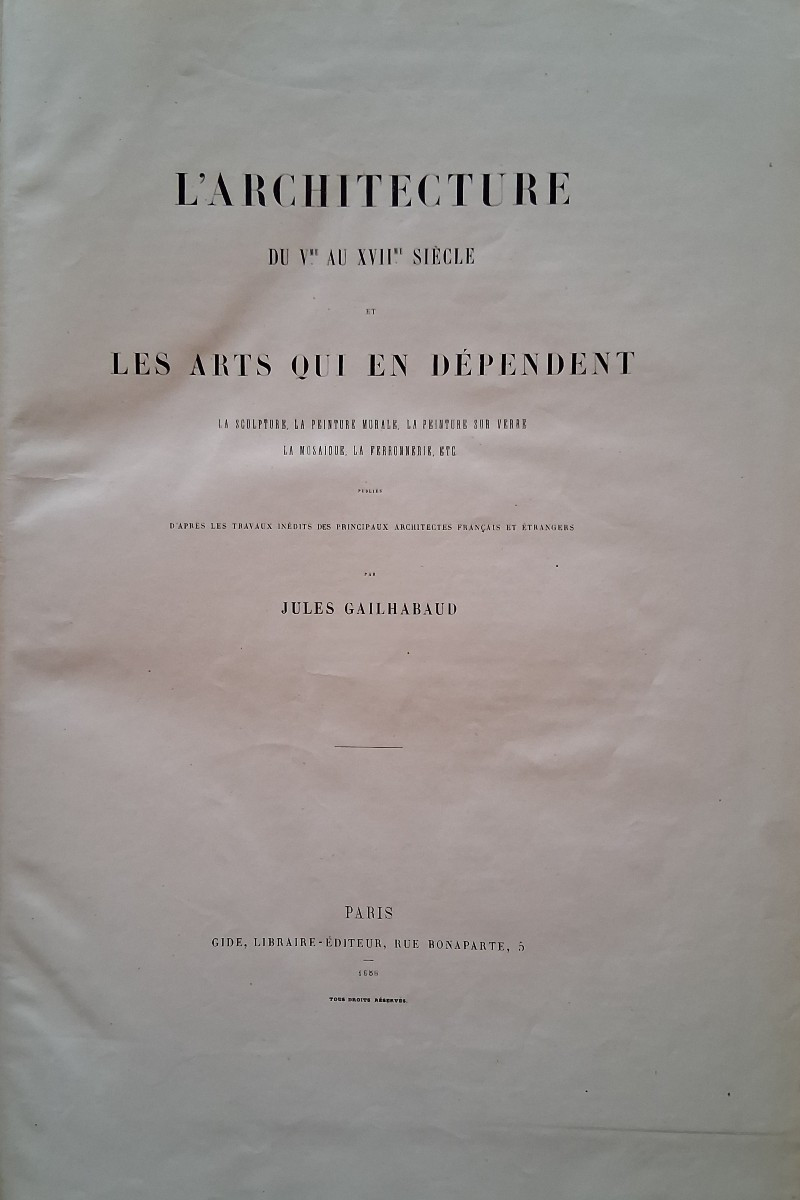 L' Architecture du Vème au XVIIème siècle  /1858