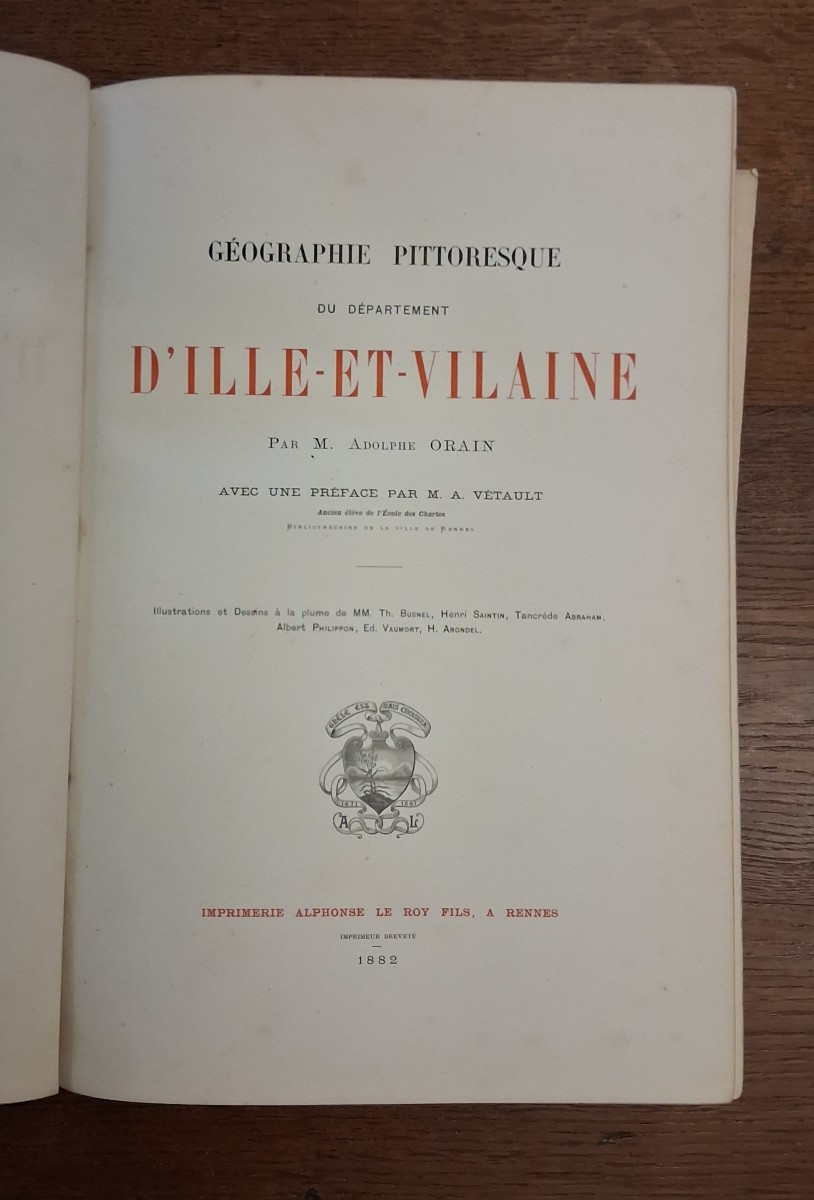 Picturesque Geography Of The Department Of Ille-et-vilaine / 1882