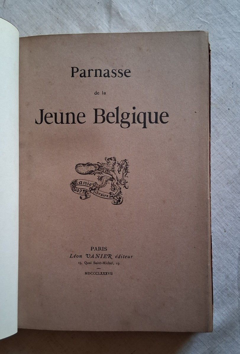 Parnassus Of Young Belgium / 1887