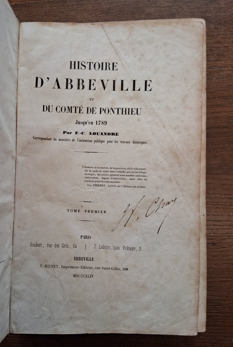 History Of Abbeville By Louandre / 1844-photo-2