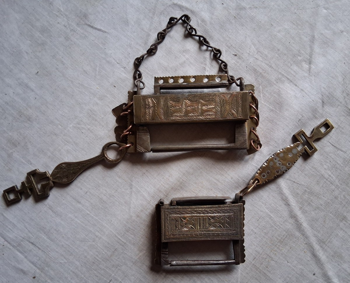 2 19th Century Berber Padlocks