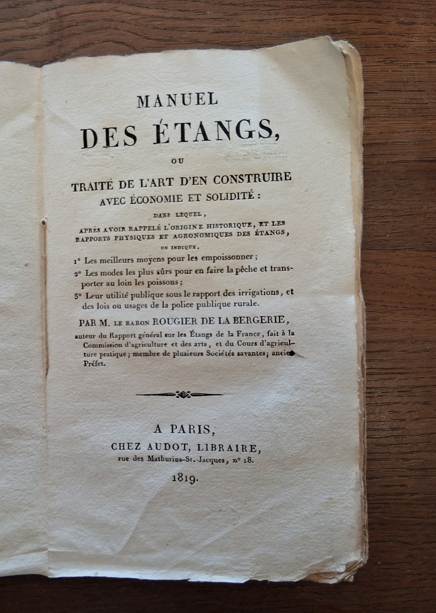 Manuel Des Etangs By Baron Rougier De La Bergerie / 1819