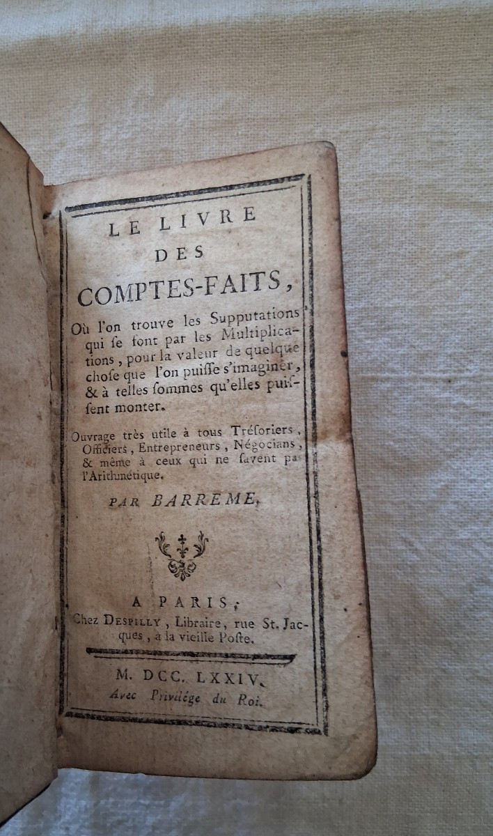 Le livre des comptes-faits par Barreme  / 1774