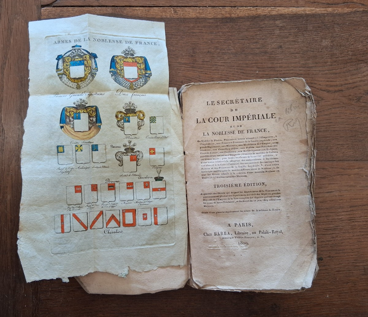 Le Secrétaire de la Cour Impériale et de la Noblesse de France / 1809