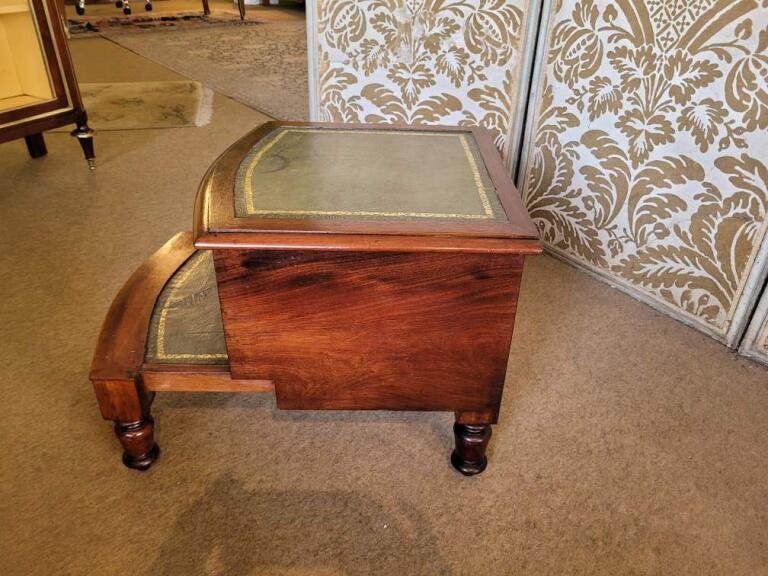 Mahogany Library Step / 19th Century-photo-2