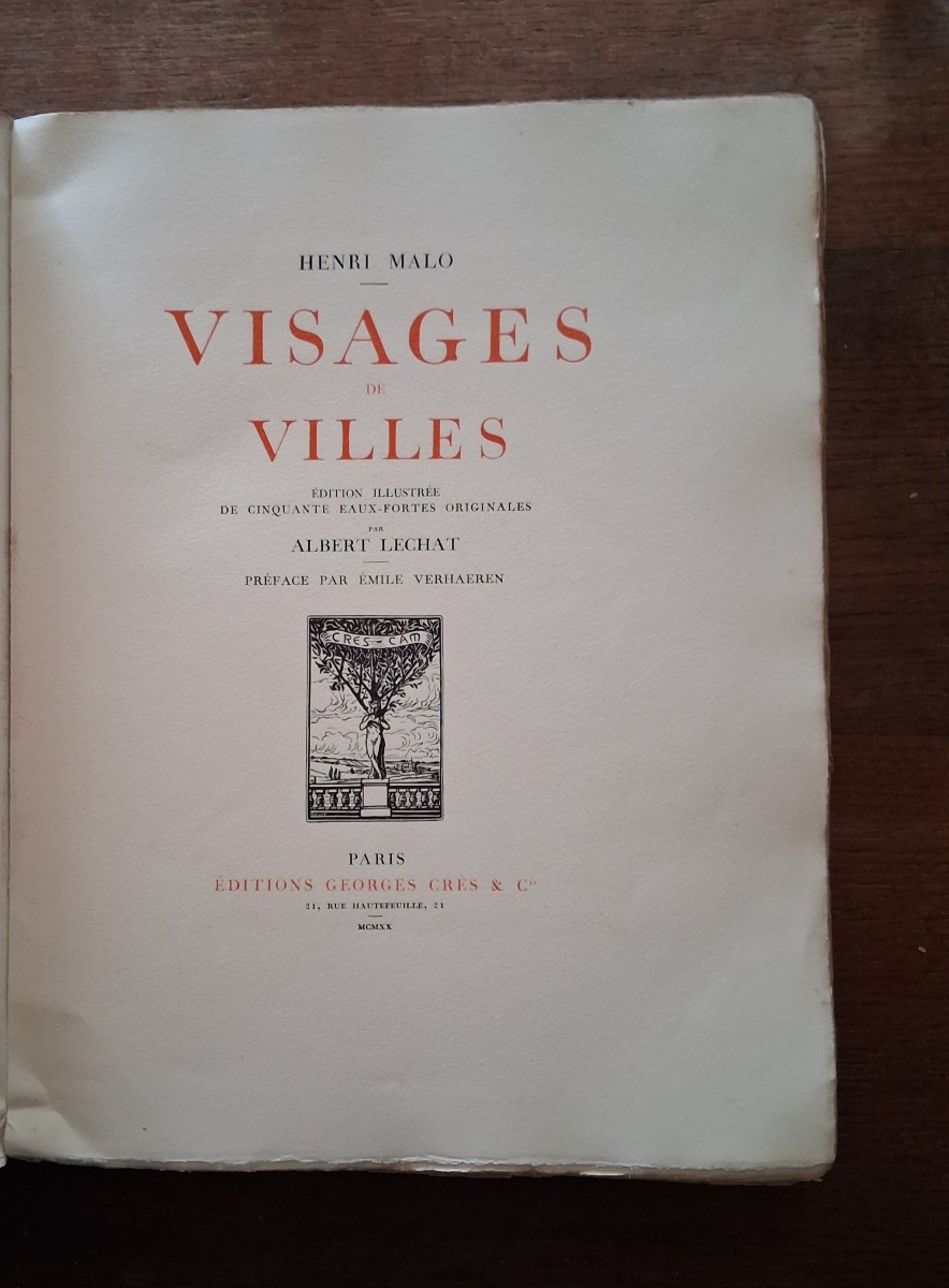 Visages de Villes  / Henri Malo - 1920