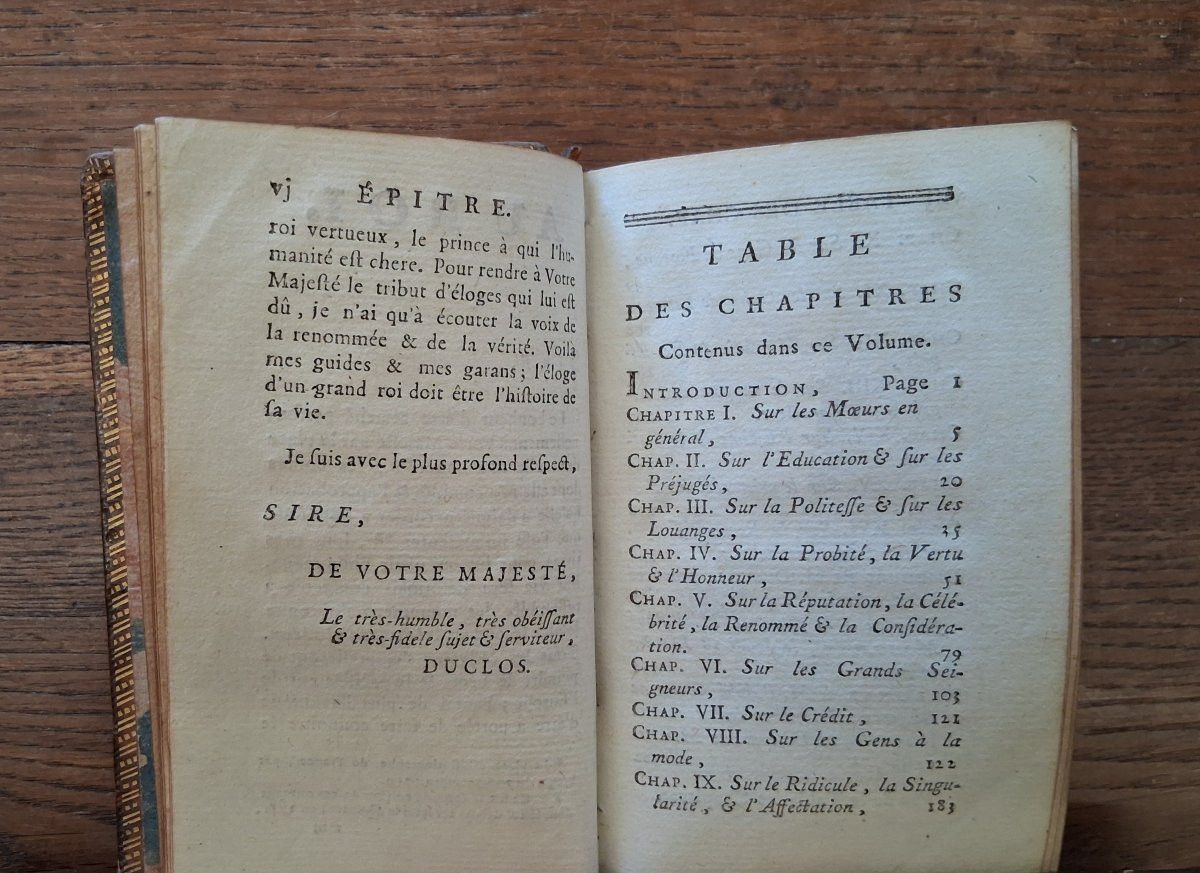 Considérations sur les moeurs de ce siècle par Duclos /  1784-photo-2