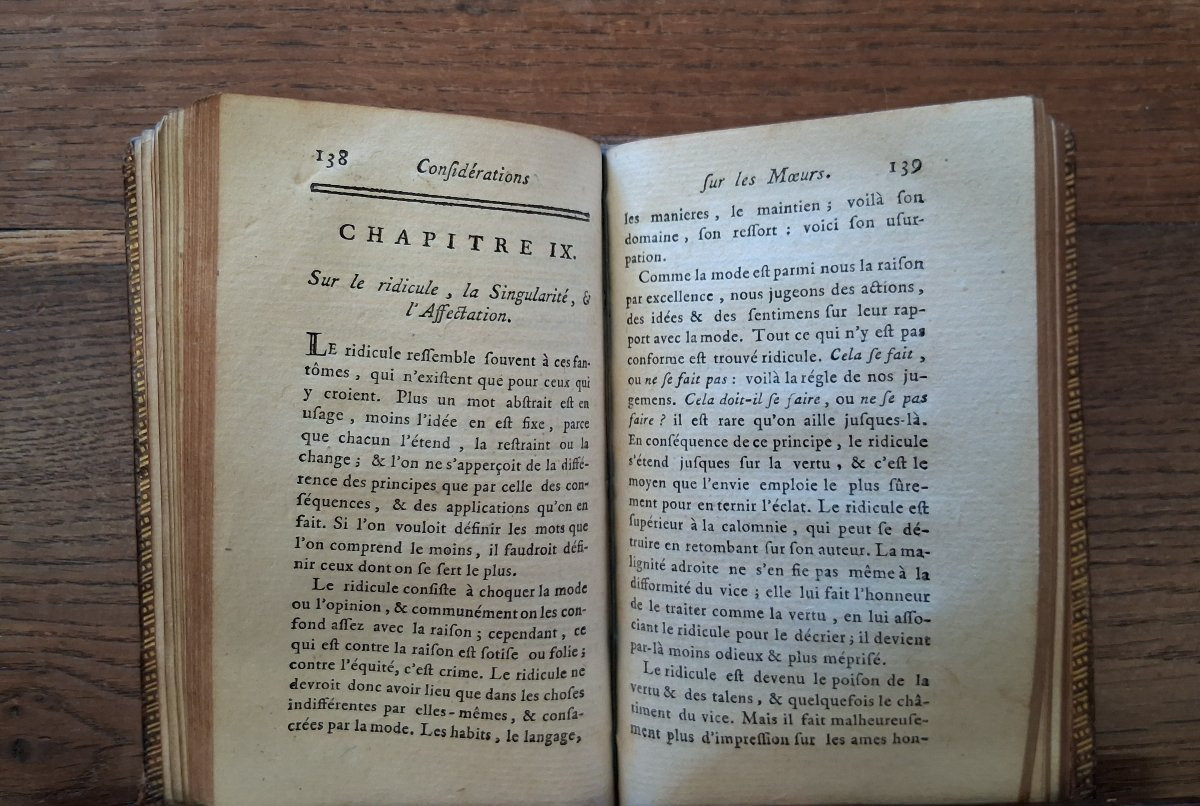 Considérations sur les moeurs de ce siècle par Duclos /  1784-photo-1