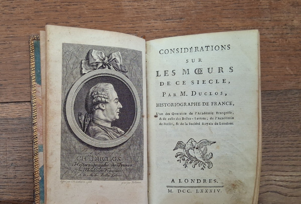 Considérations sur les moeurs de ce siècle par Duclos /  1784