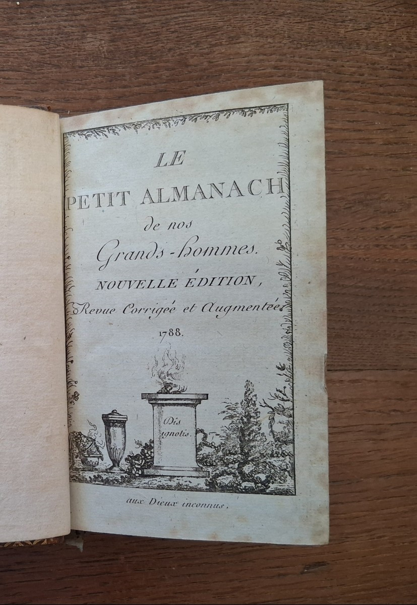 Le Petit Almanach De Nos Grands -hommes / 1788