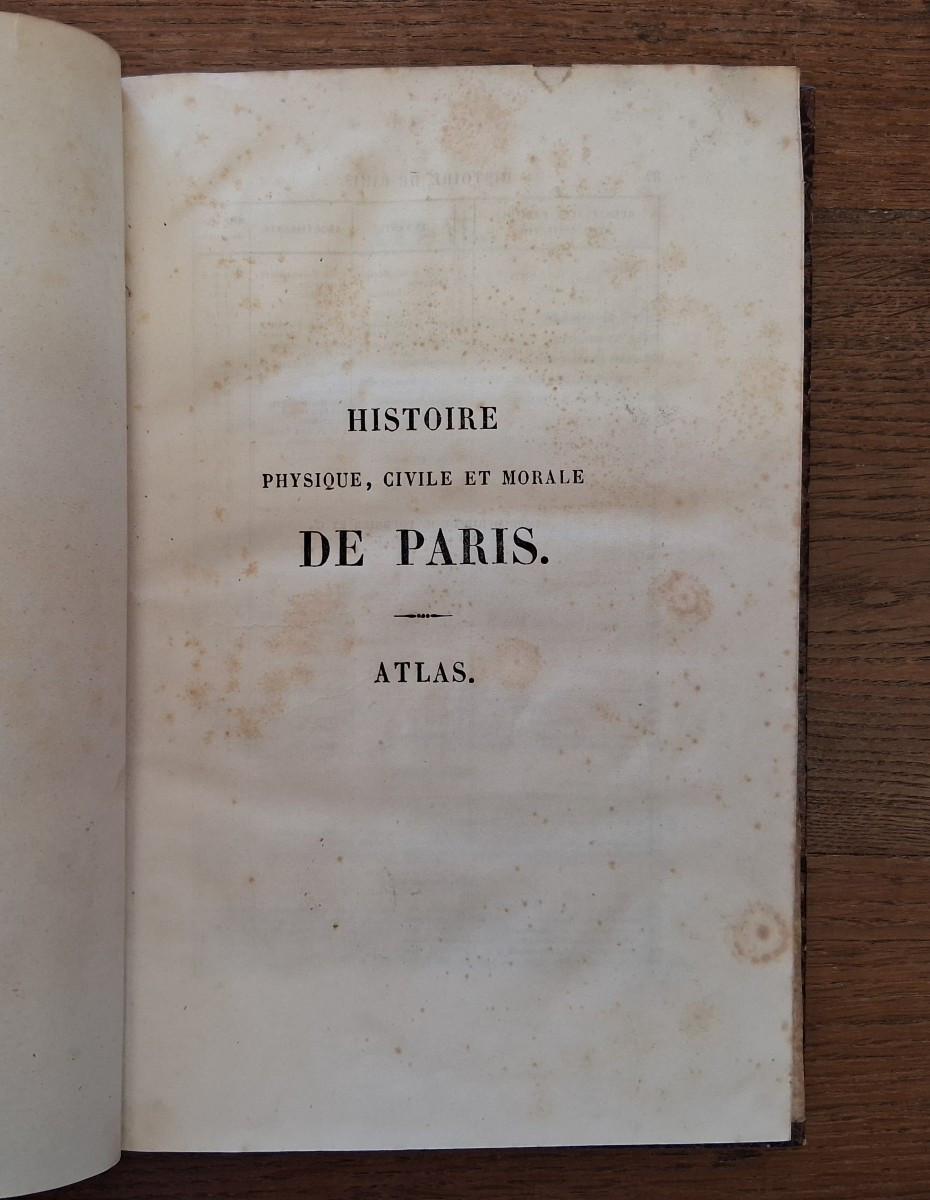 History Of Paris / Atlas- 1839