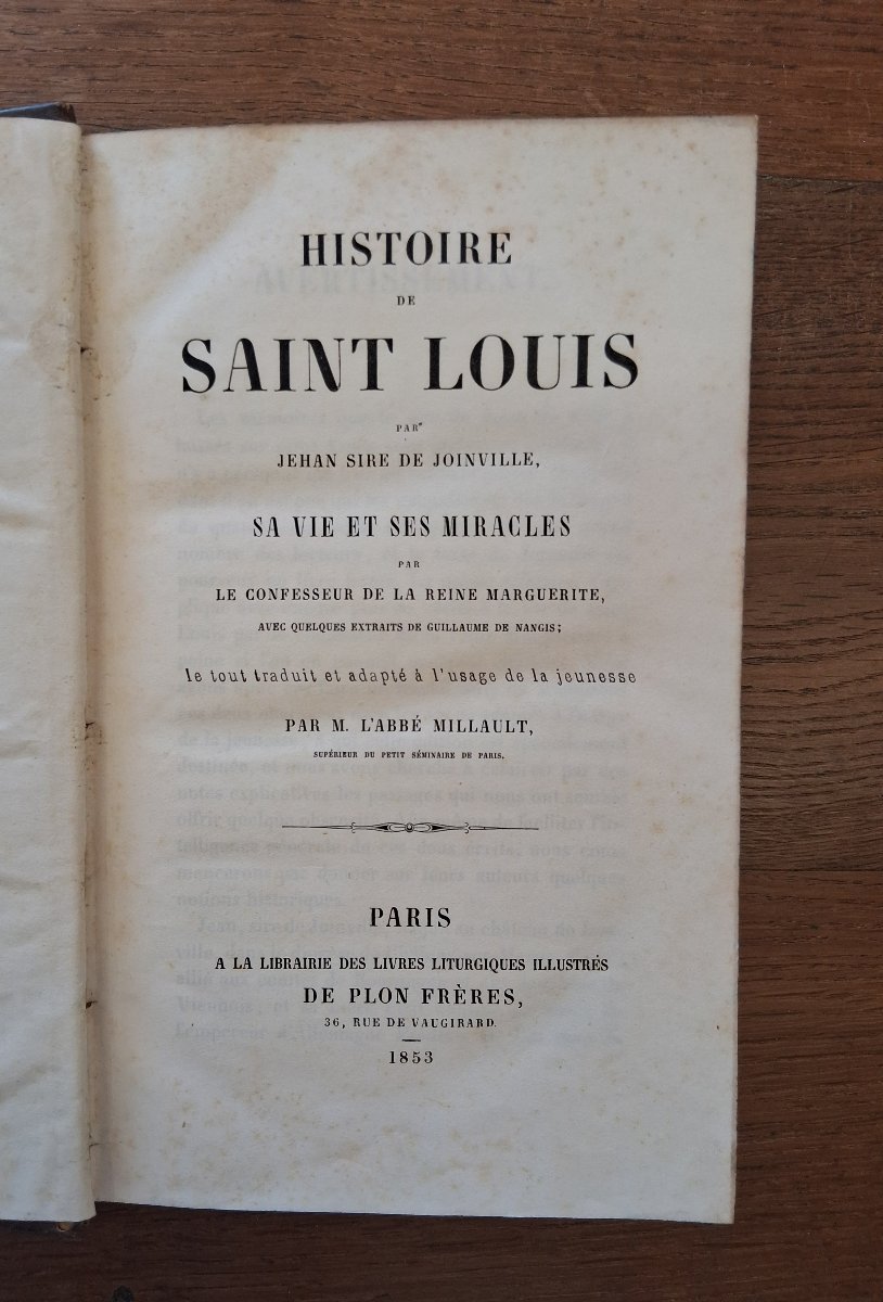 History Of Saint Louis By Jehan Sire De Joinville / 1853