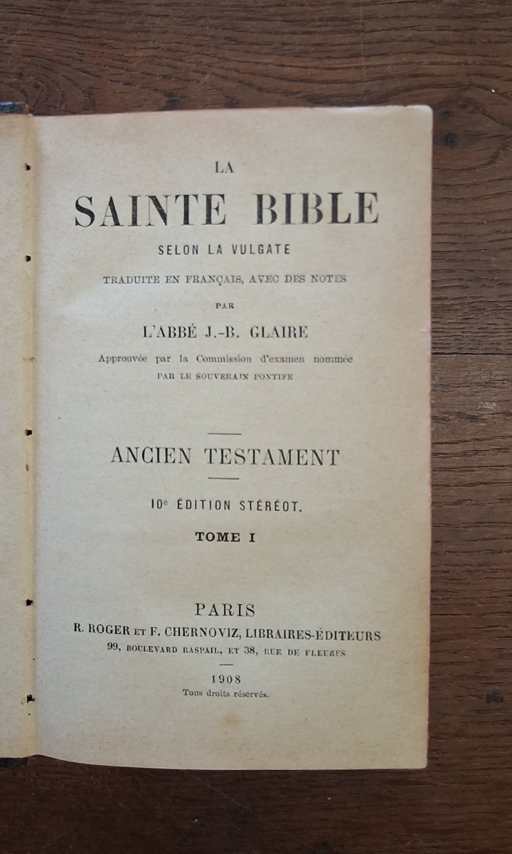 The Holy Bible According To The Vulgate By Father J.b. Glaire / 1908-photo-2