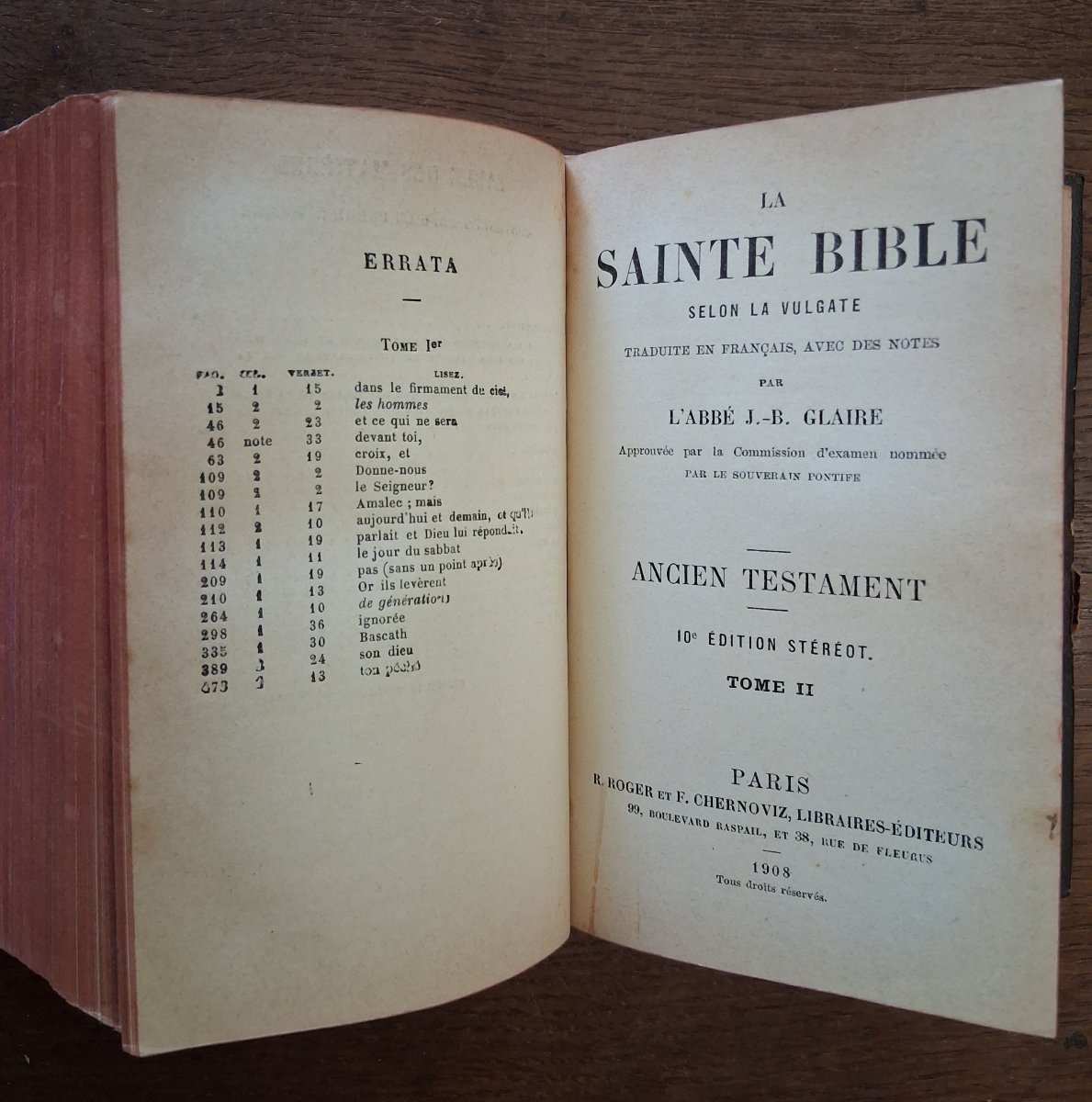 The Holy Bible According To The Vulgate By Father J.b. Glaire / 1908-photo-1