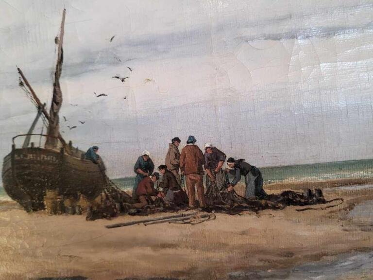Vernier Emile /  retour de pêche à Berck  /  XIXème-photo-3