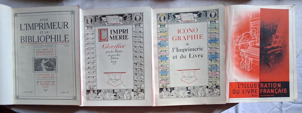 Ensemble de 11 livres sur l'imprimerie  / vers 1920