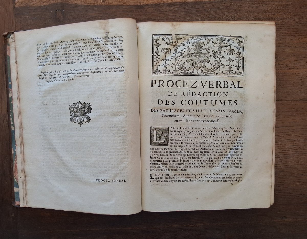 Coutumes locales des bailliages de Saint Omer /  1744-photo-3