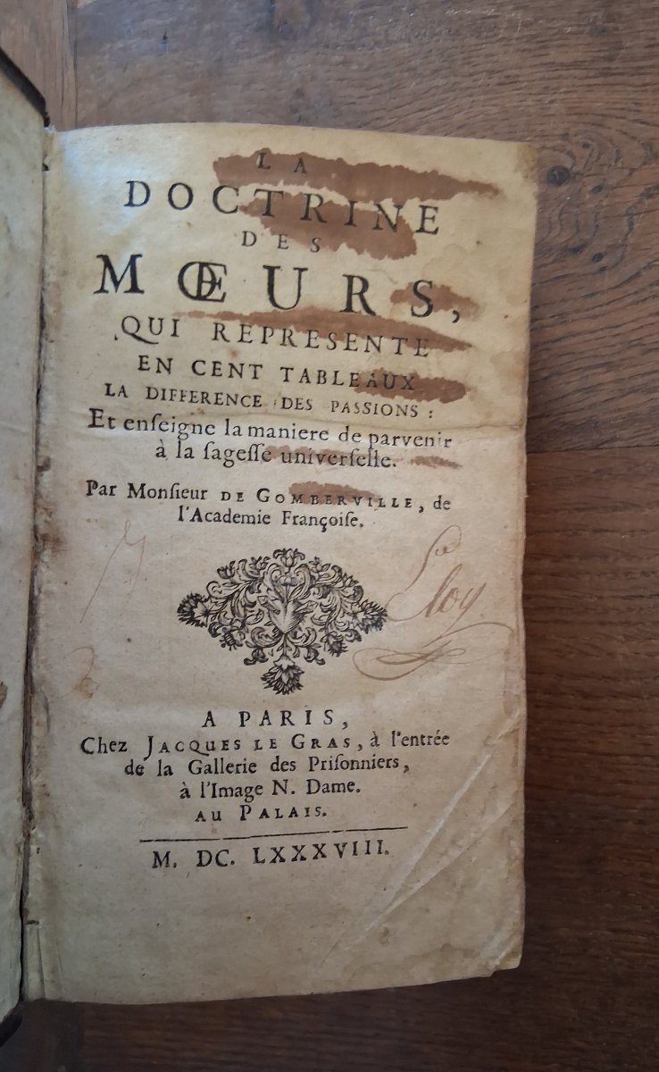 Gomberville's *doctrine Of Morals* / 1688