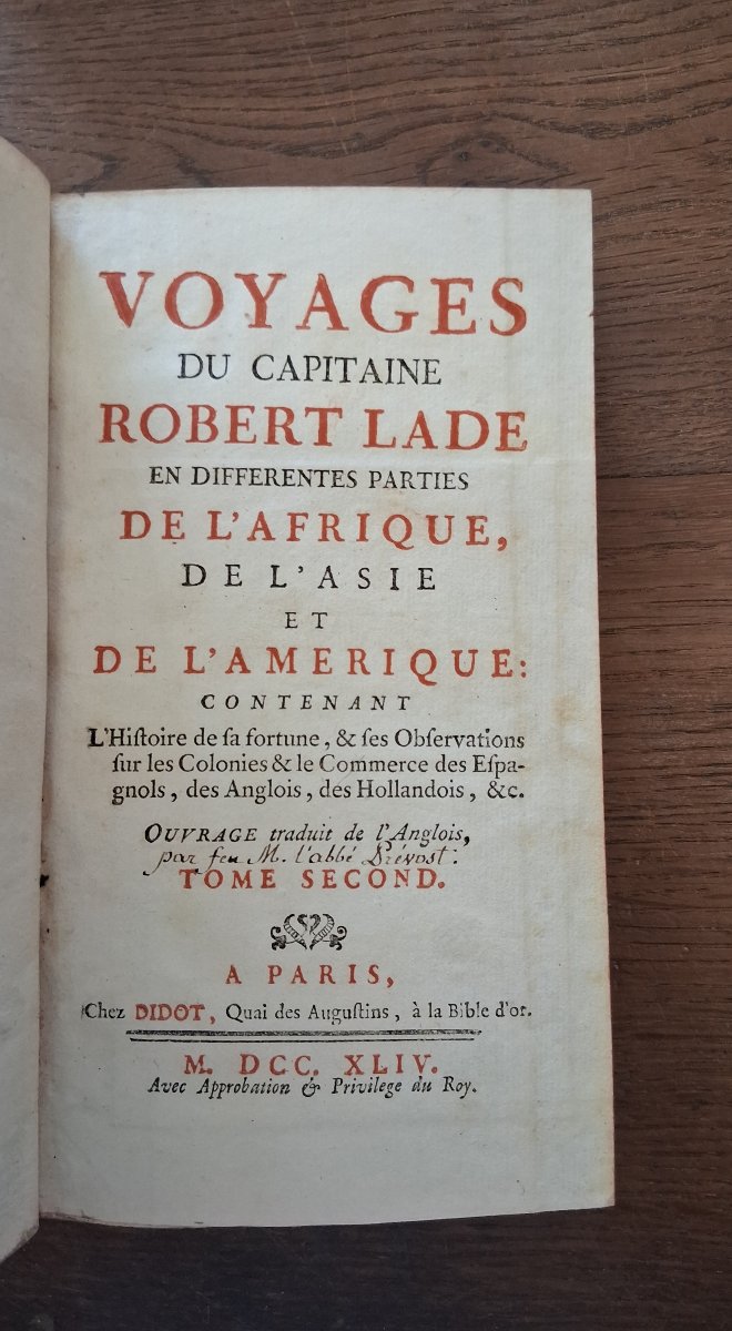 Voyages du Capitaine  Robert Lade  / 1744-photo-1