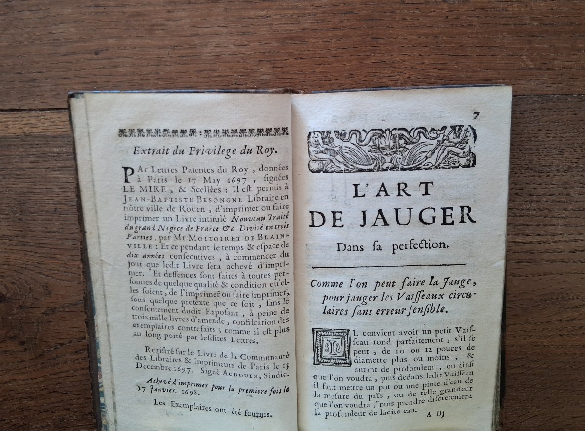 Traité du Jauge universel par Antoine Moitoiret de Blainville / 1698-photo-2