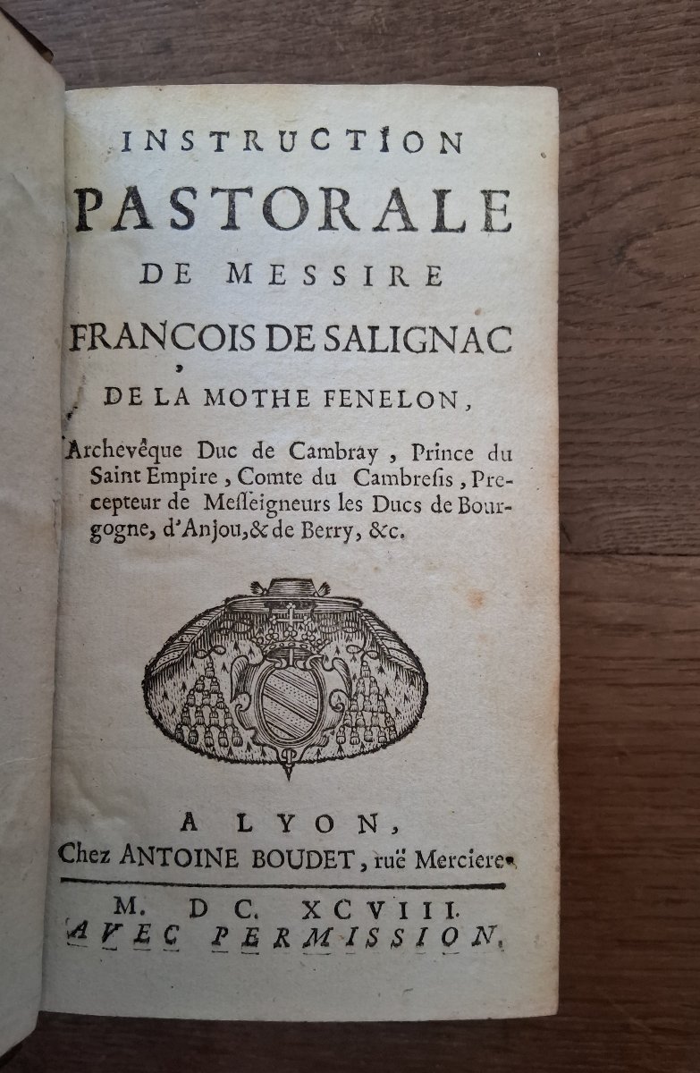Pastoral Instruction By Sir François De Salignac De La Mothe Fenelon  /  1698