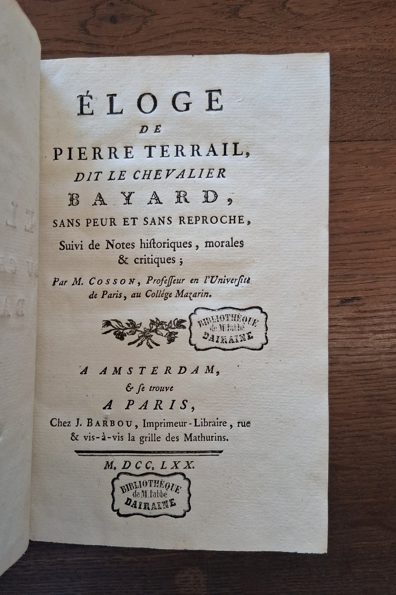 Eulogy For Pierre Terrail, Known As Chevalier Bayard