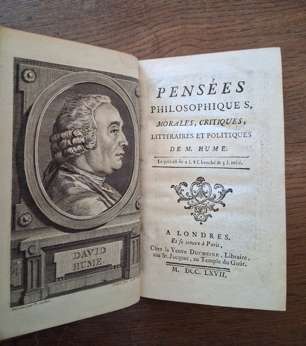 Pensées Philosophiques ,Morales, Critiques, Littéraires et Politiques de M.Hume / 1765
