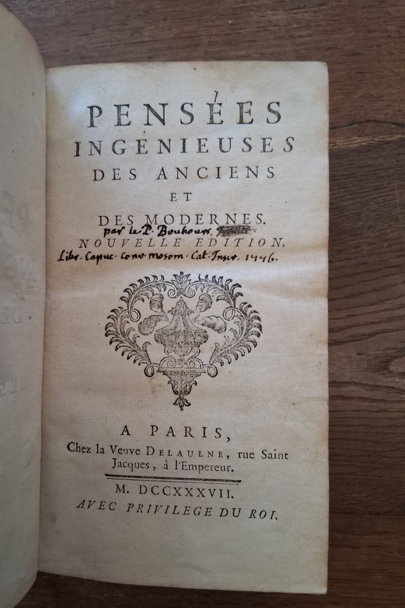 Ingenious Thoughts Of The Ancients And Moderns /  1787