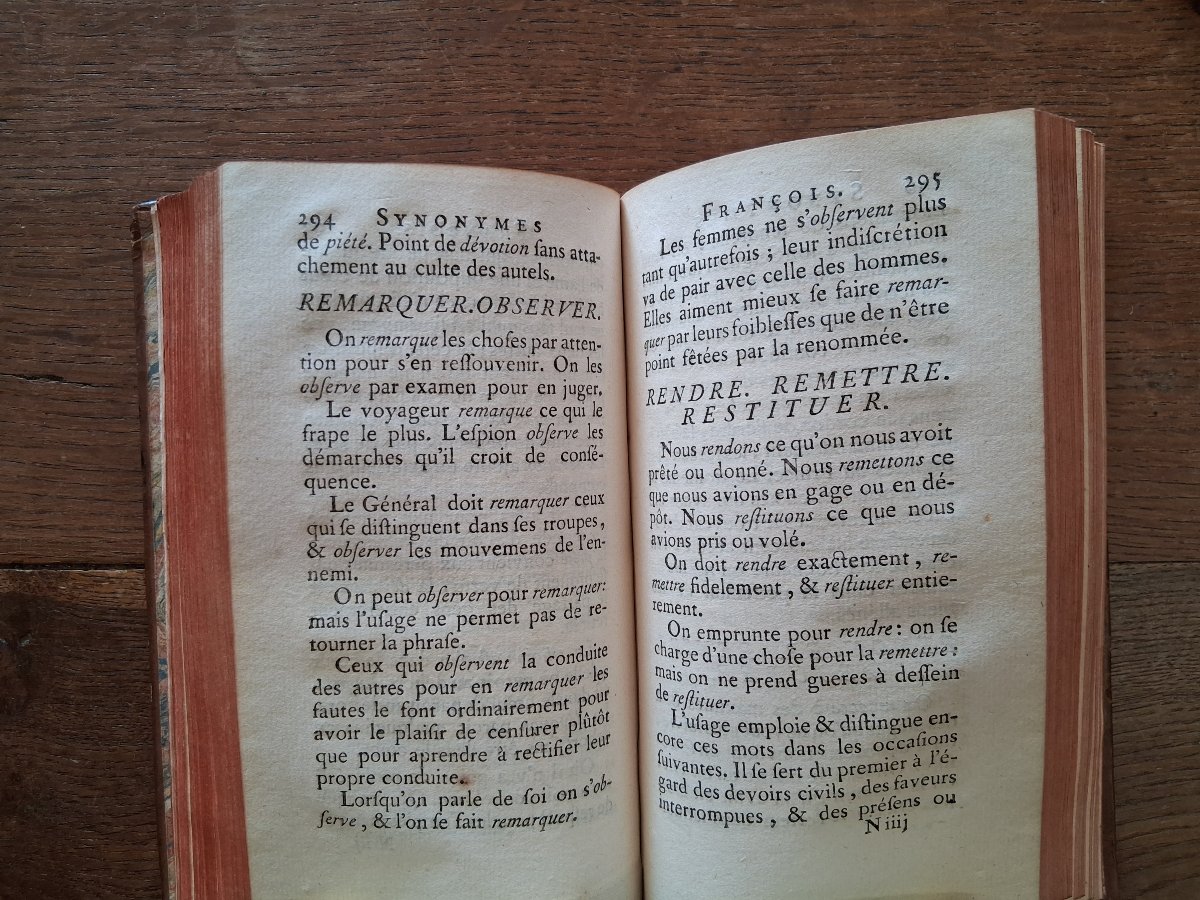 Synonymes Français par l'Abbé Girard  / 1741-photo-1