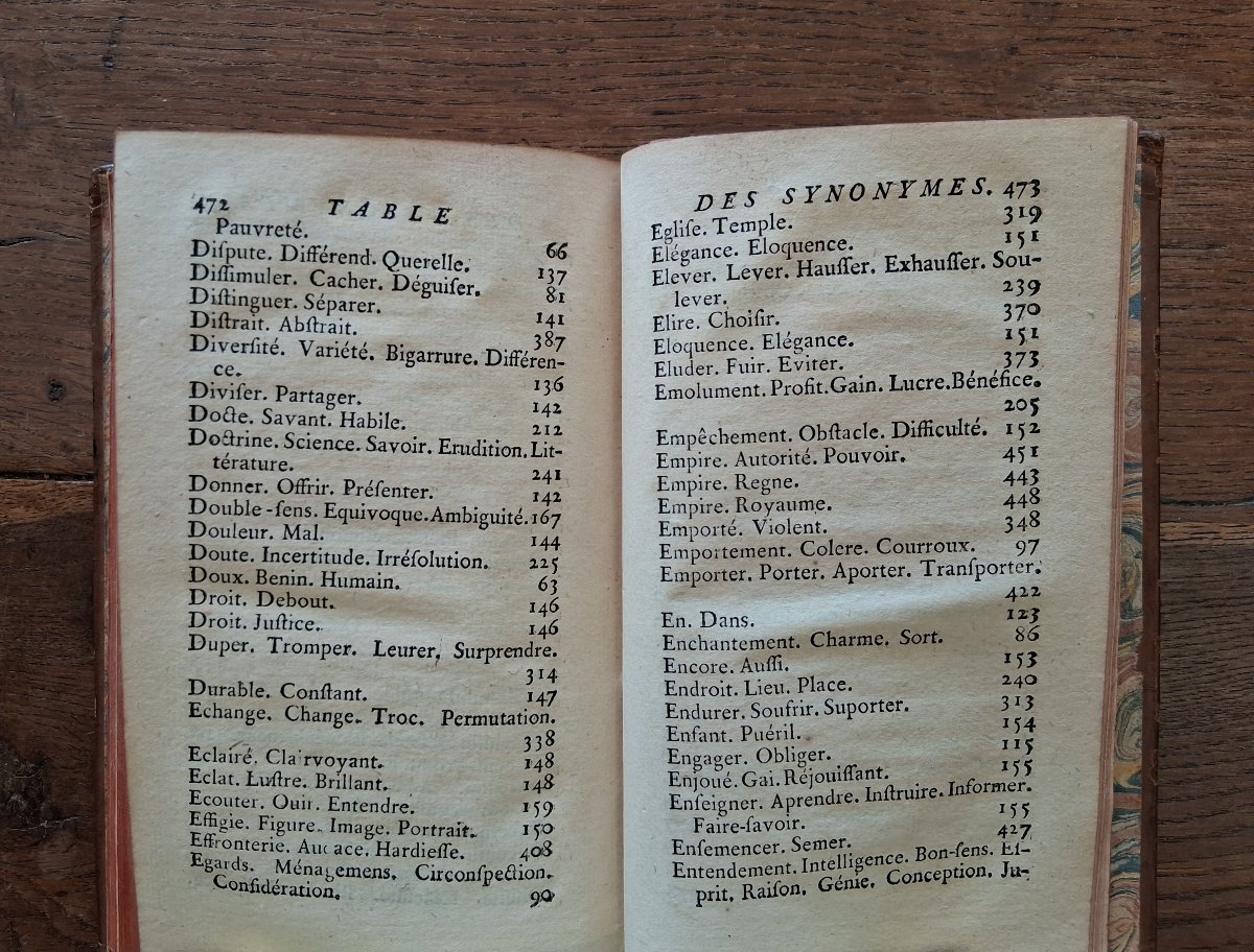 Synonymes Français par l'Abbé Girard  / 1741-photo-4