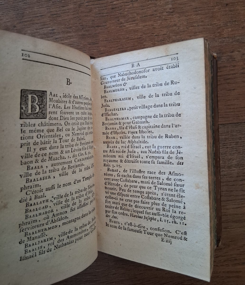Dictionnaire Abrègé de  la Bible  /1755-photo-3