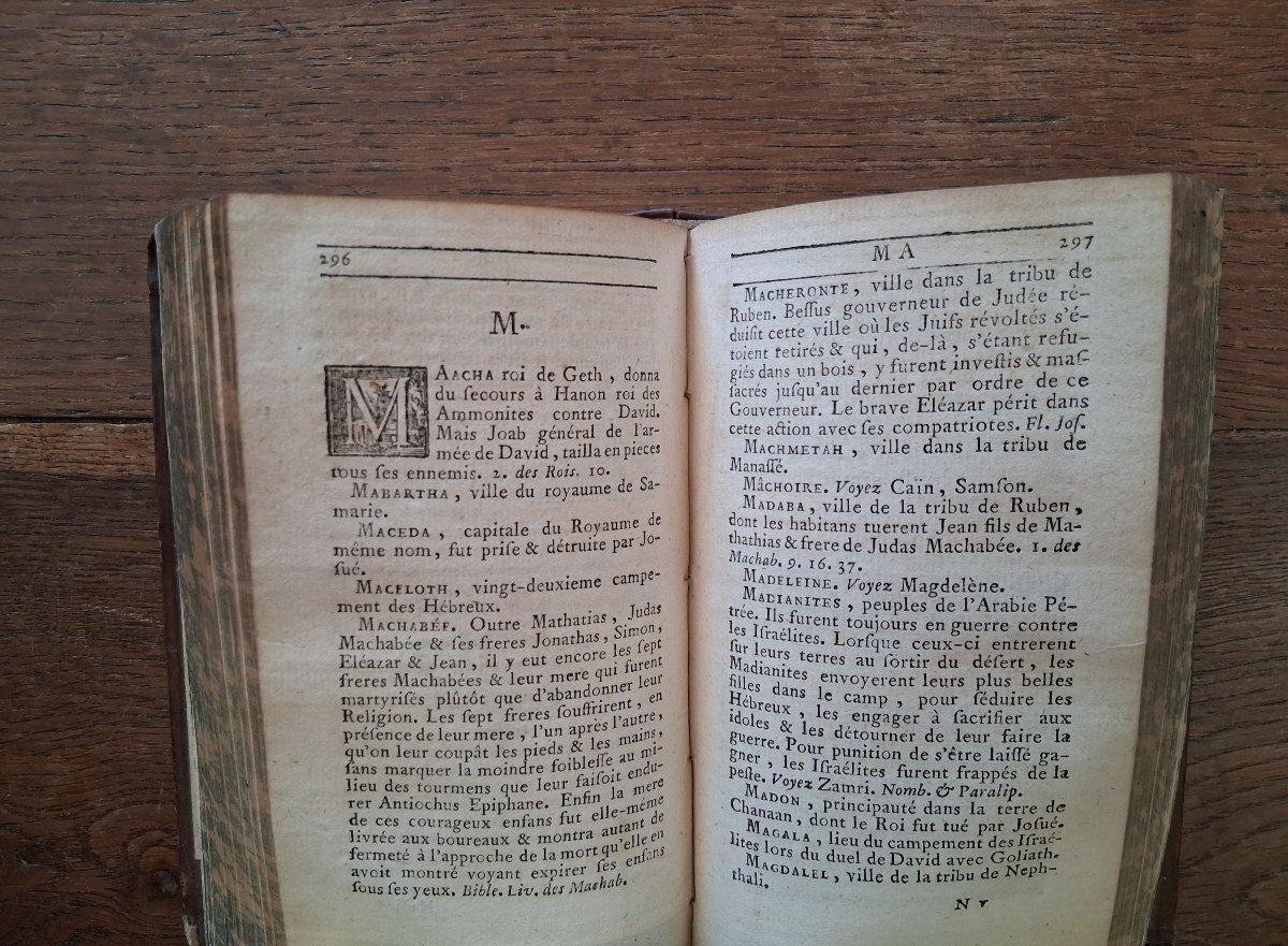 Dictionnaire Abrègé de  la Bible  /1755-photo-1