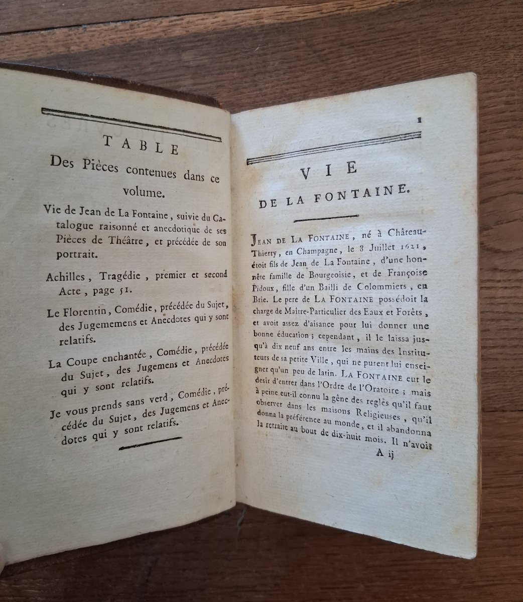 Dramatic Masterpieces By Jean De La Fontaine And The Beauchamps / 1791-photo-2