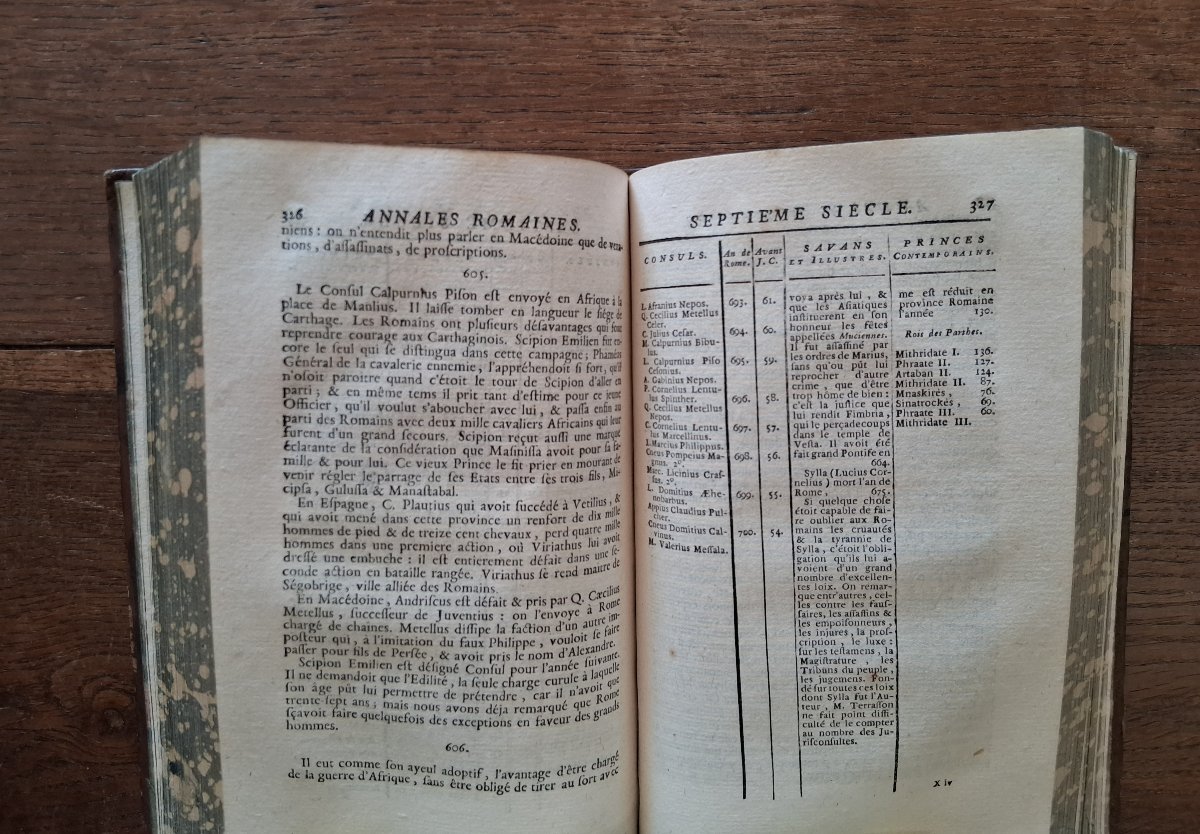 Annales Romaines ou Abrégé chronologique de l'histoire Romaine  / 1756-photo-1