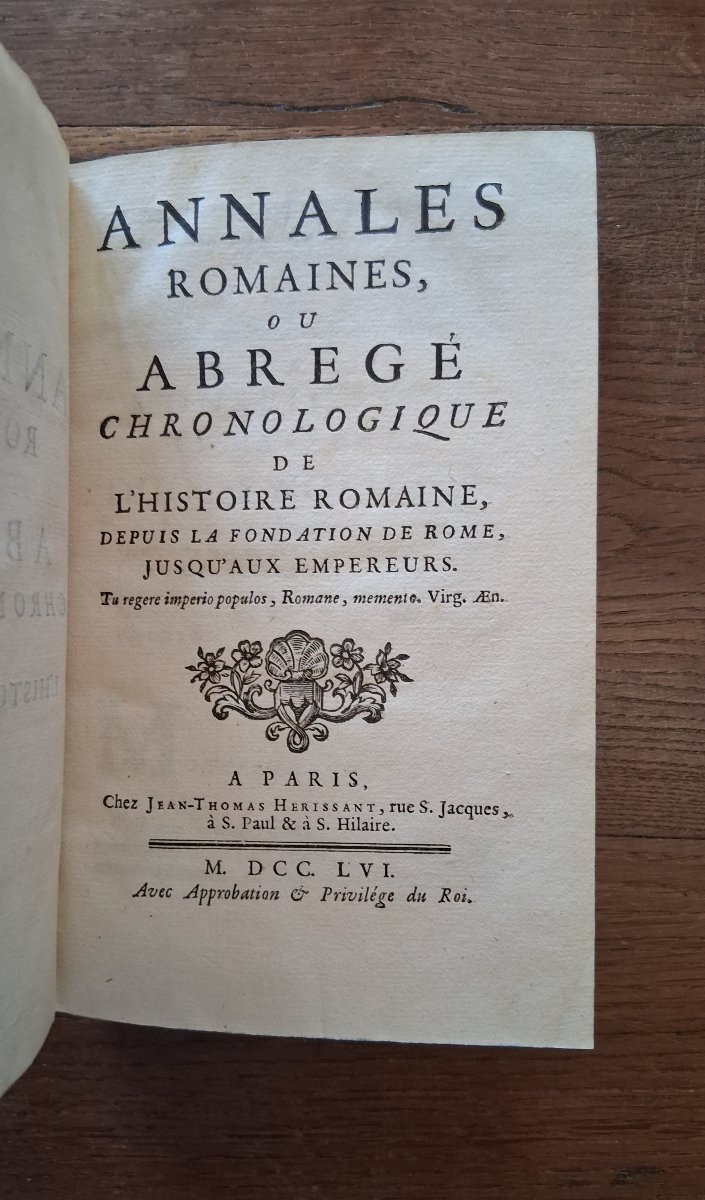 Annales Romaines ou Abrégé chronologique de l'histoire Romaine  / 1756