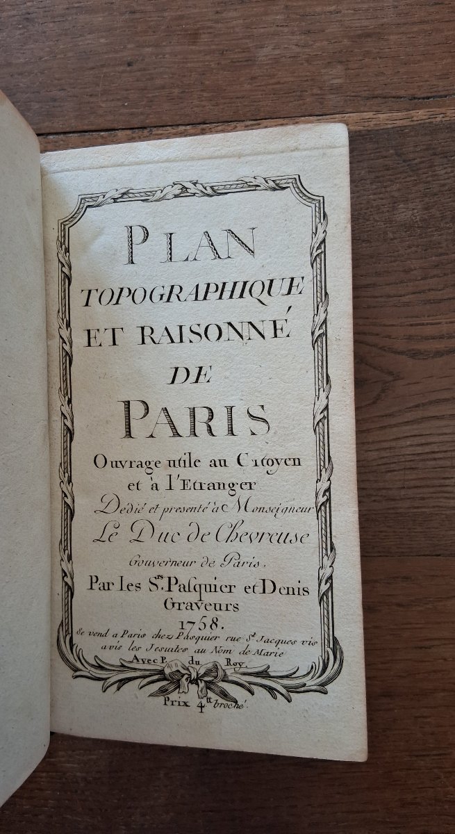 Plan Topographique et Raisonné de Paris  /  1758