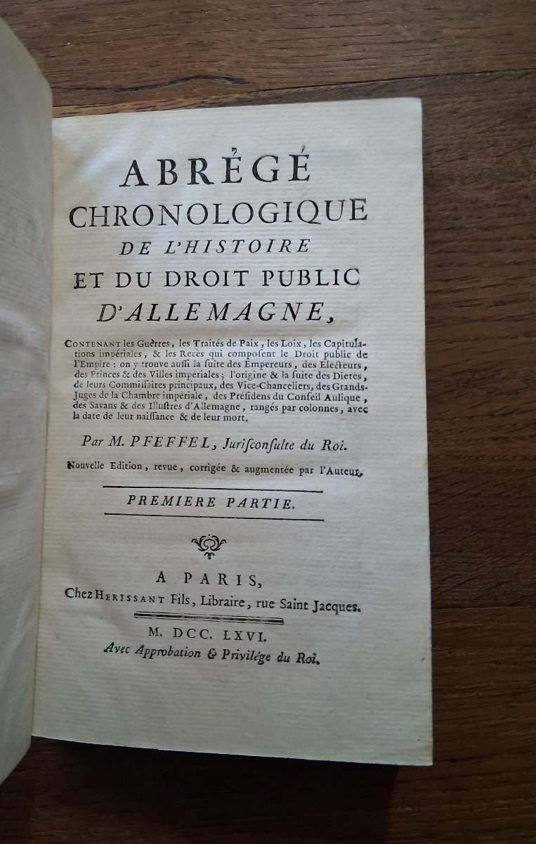 Abrégé chronologique de l'histoire et du droit public d' Allemagne  /  1766-photo-2