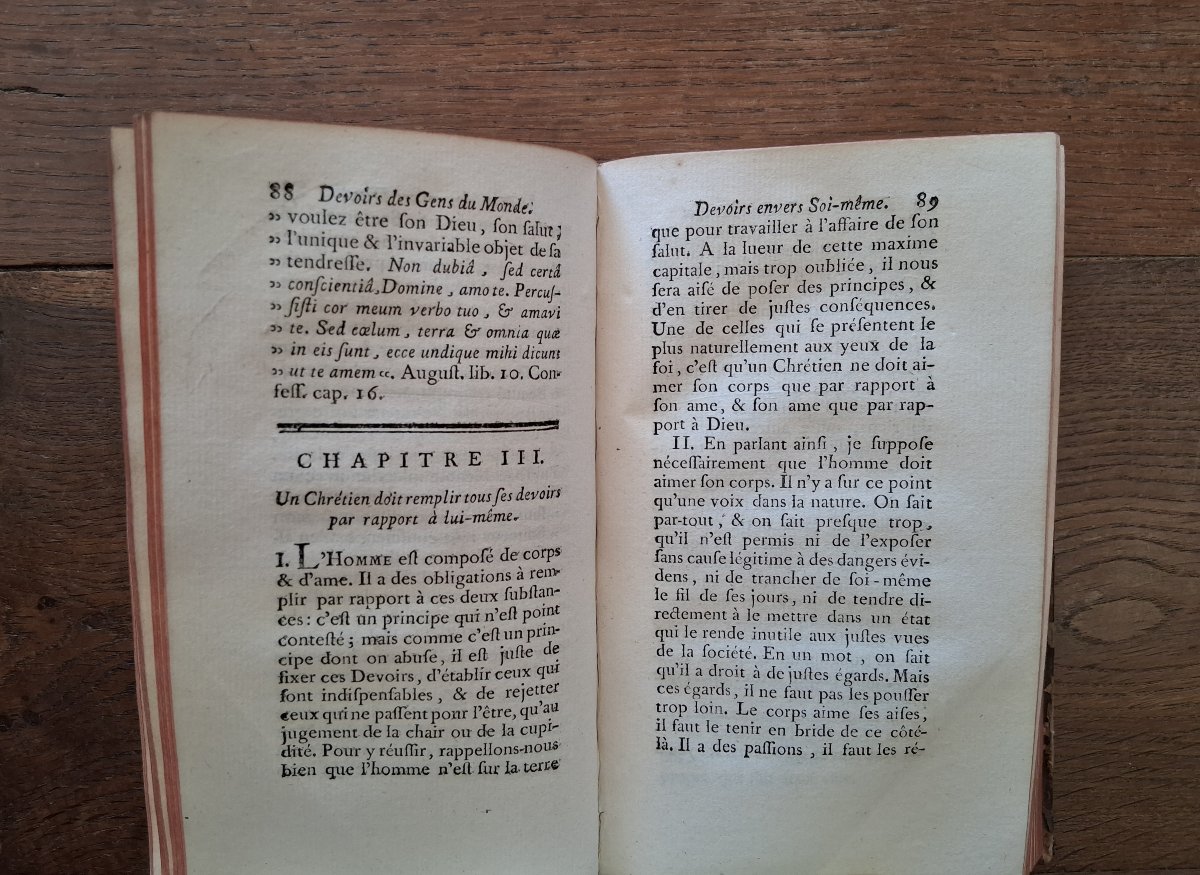Traité des devoirs des gens du  monde et surtout des chefs de famille par Collet  / 1763 -photo-4