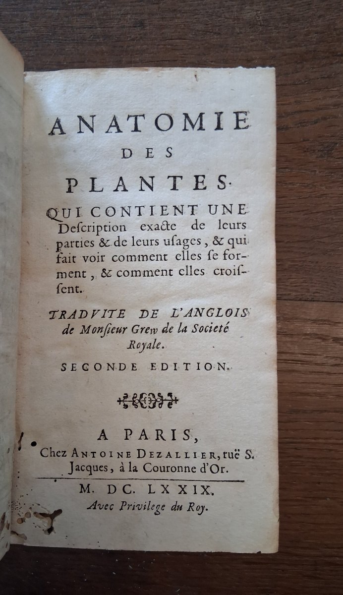 Anatomy Of Plants By Grew  /  1679