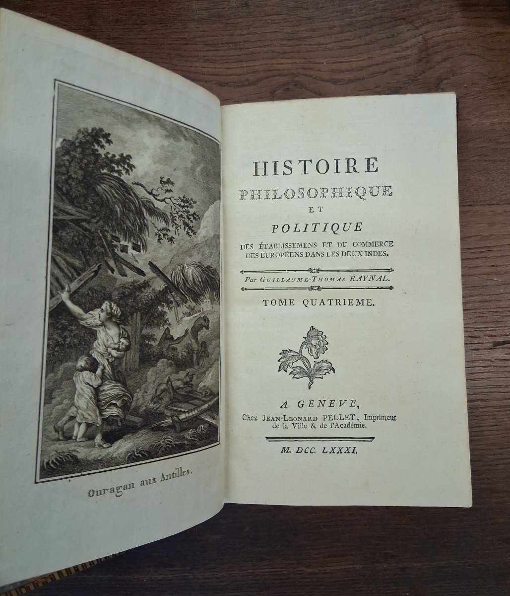 Philosophical And Political History  By Raynal   /  1781-photo-1