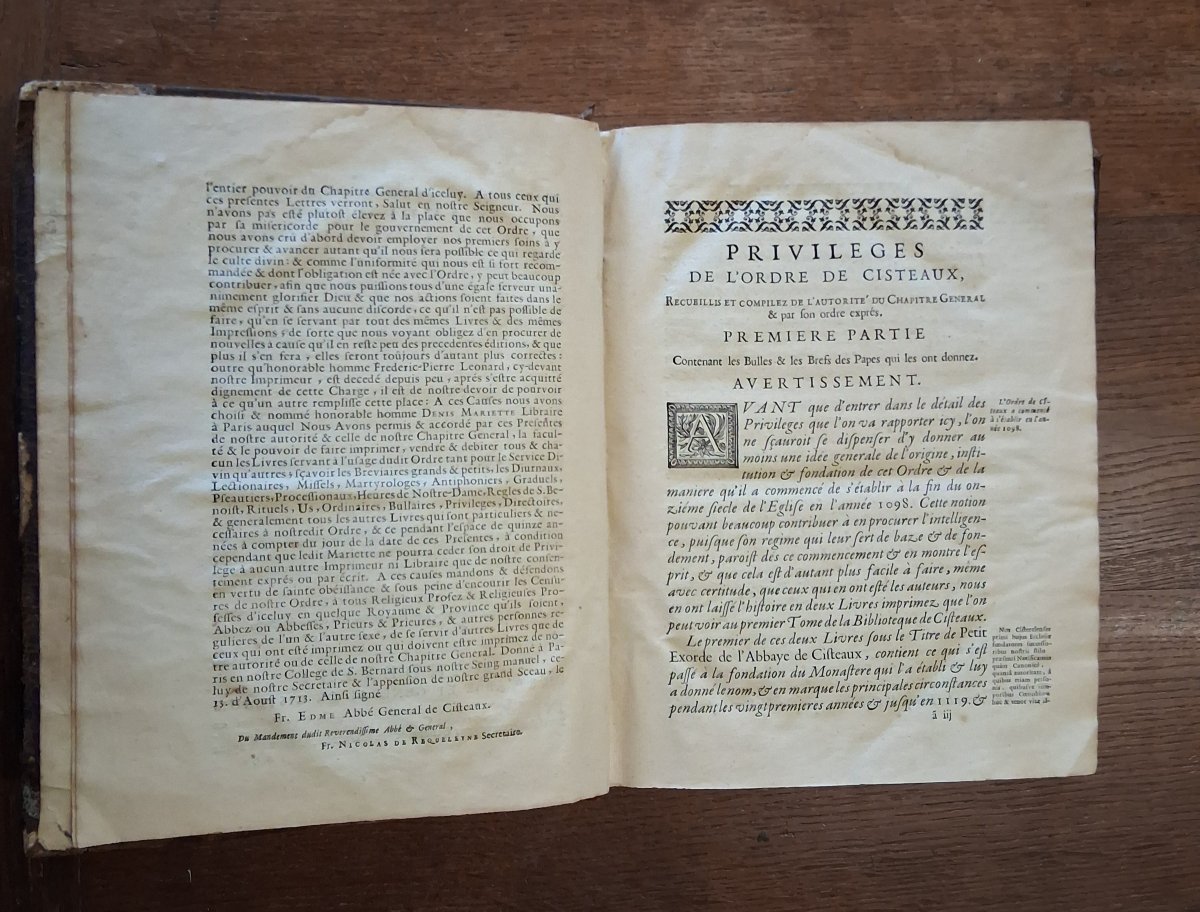 Privilèges de l'ordre de Cisteaux /  1713-photo-2