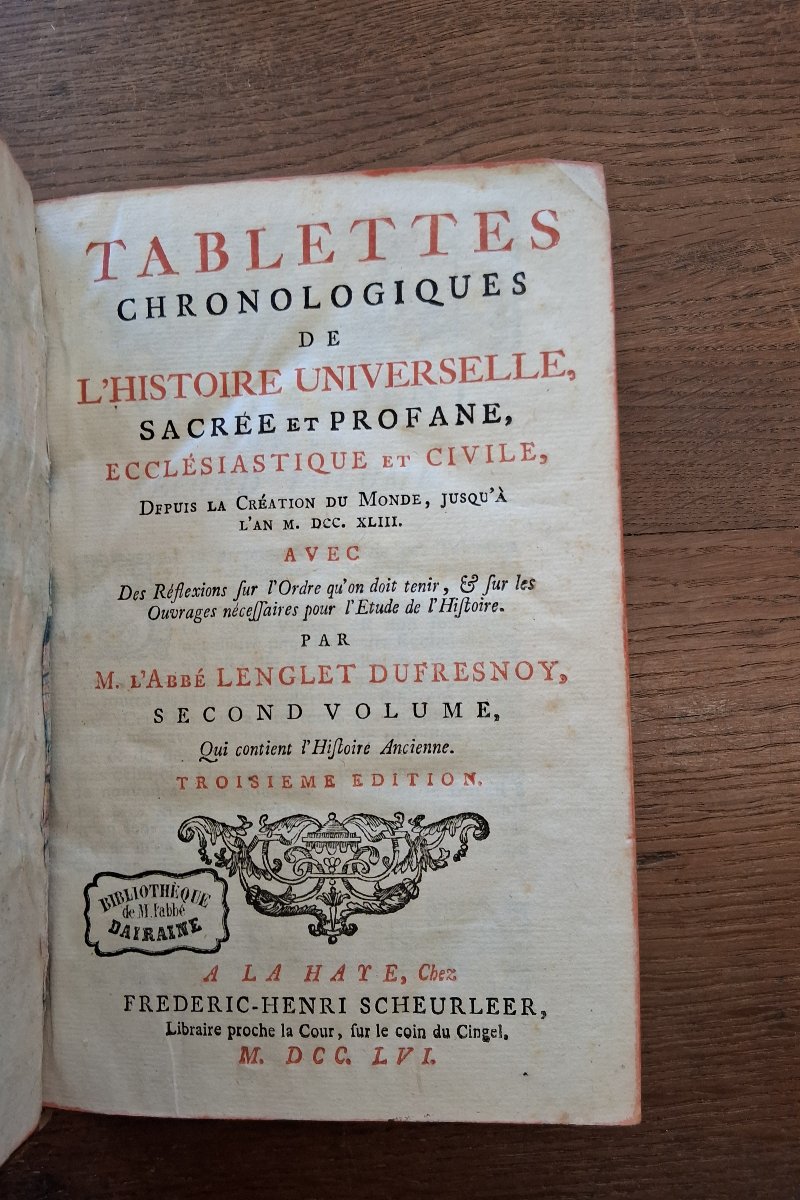 Tablettes chronologiques de l'histoire  universelle  / 1756-photo-3