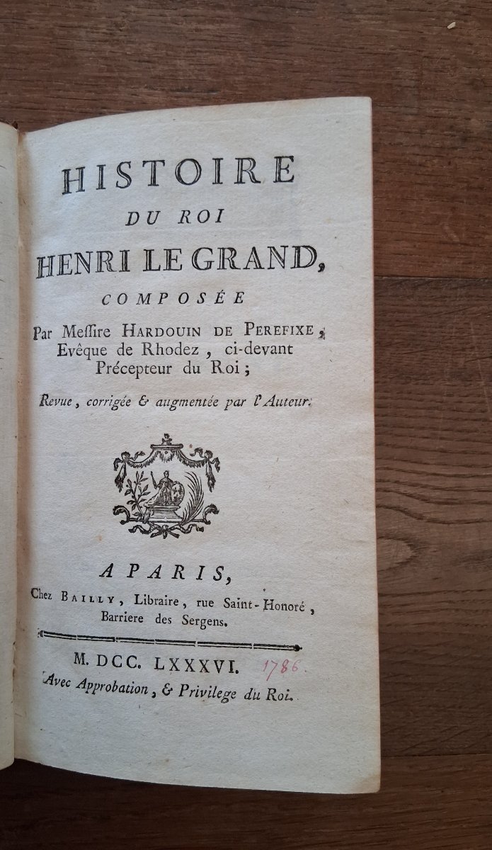 Histoire du roi Henri le Grand   /  1786